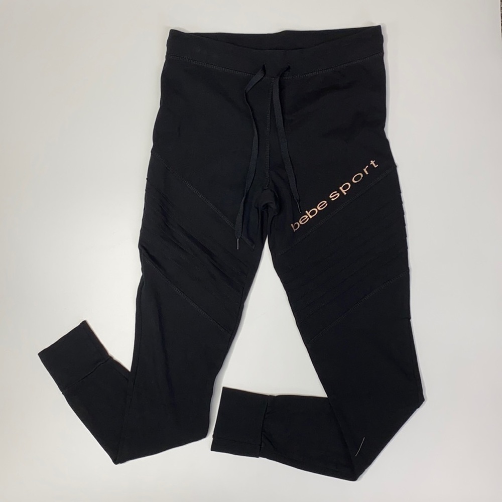 BeBe Sport Black Skinny Leggings Pants Size Medium